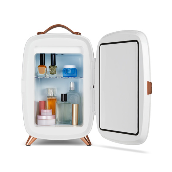 SCHNEIDER - SCMF6W - Mini frigo cosmétique 5L - Fonction froid - Moteur brushless - Miroir avec LED - 1 étagère - 240W - Blanc